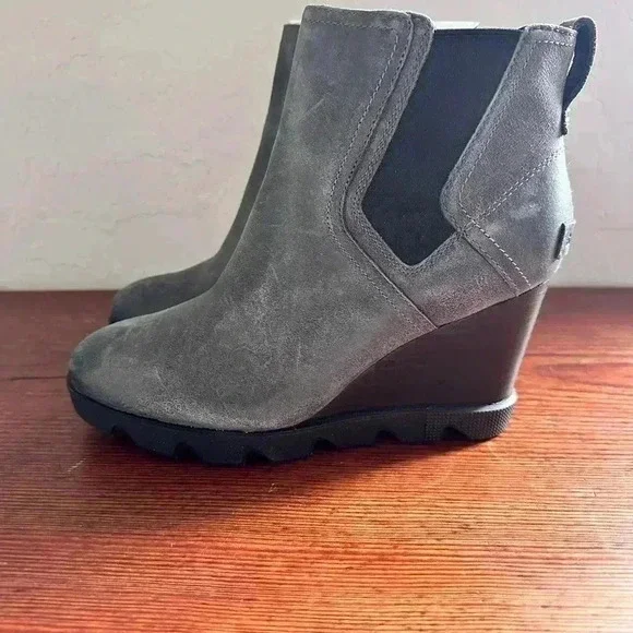 Women's Sorel JOAN UPTOWN CHELSEA Leather Winter Boots 1915841052 QUARRY Sz 8.5 - Picture 7 of 11